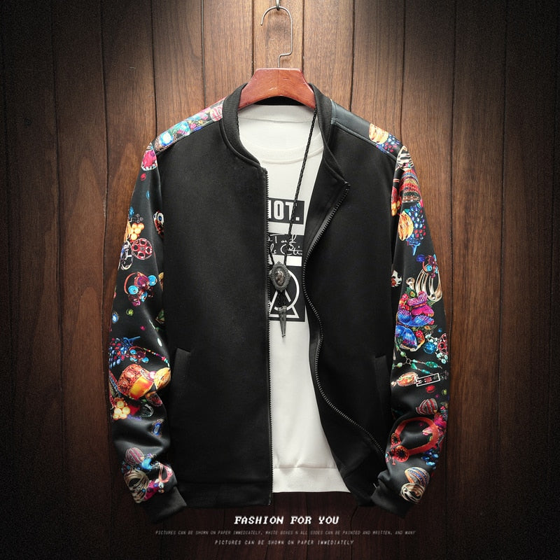 Men's Floral Bomber Jacket