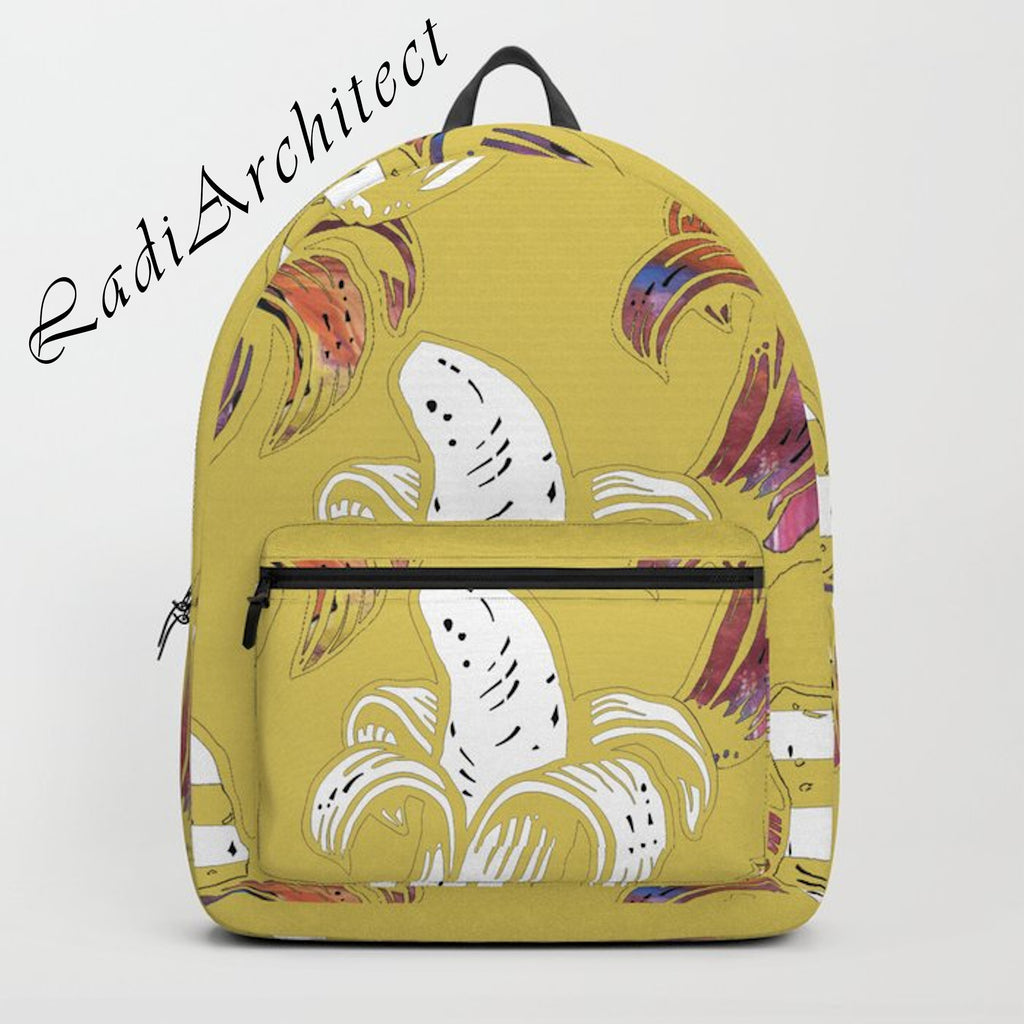 Groovy Yellow Banana Backpack